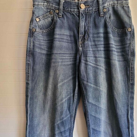 Rock and Republic Mens Jeans Size 28x32 Henlee Straight Distressed Wings - Picture 2 of 10